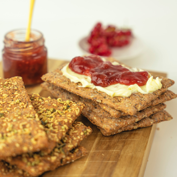 crackers low carb kaas pompoen